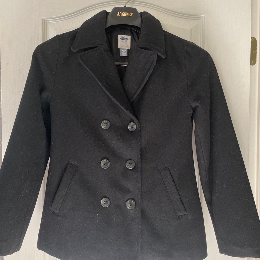 Old Navy Pea Coat Girls Wool Blend. Double Breasted. Sz XL.